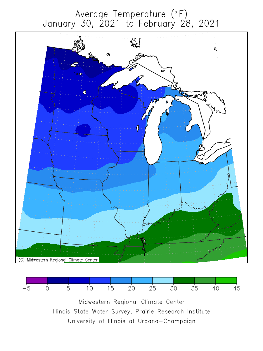 February snow, recent rains boost topsoil moisture in Illinois